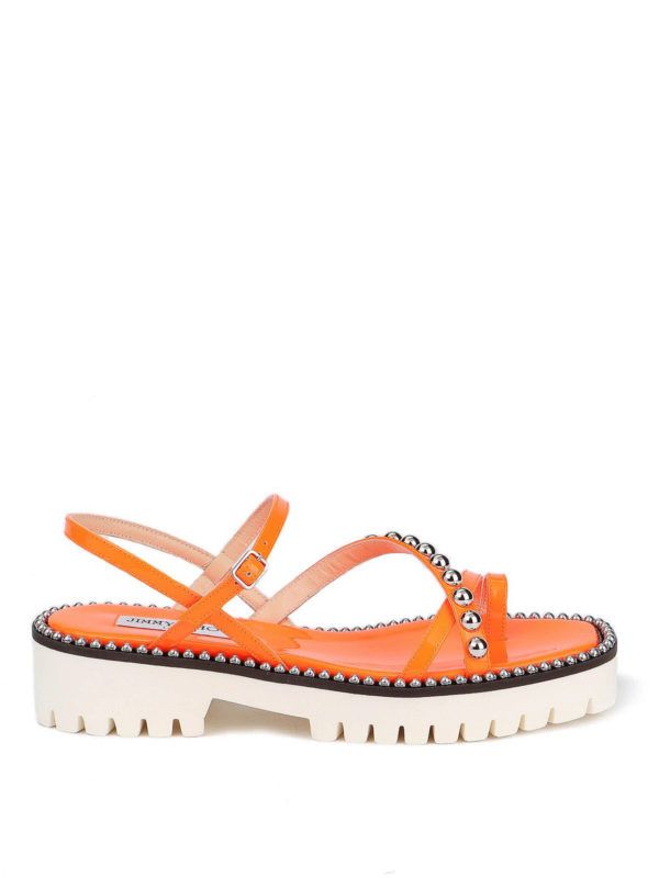 Jimmy Choo o1y0326 Sandals in Orange Size US 5.5 / IT 35.5 - 1 Thumbnail