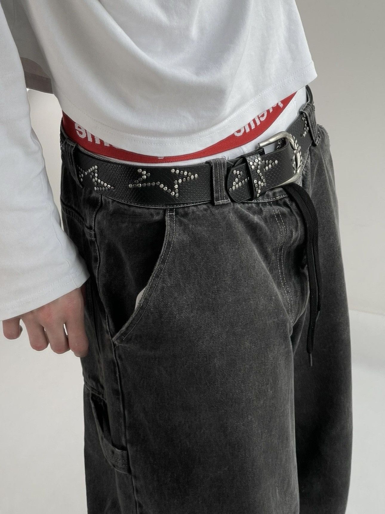 Hysteric Glamour × Japanese Brand Vintage Belts Y2K Rhinestones Punk leather belt Japanese Size ONE SIZE - 8 Thumbnail
