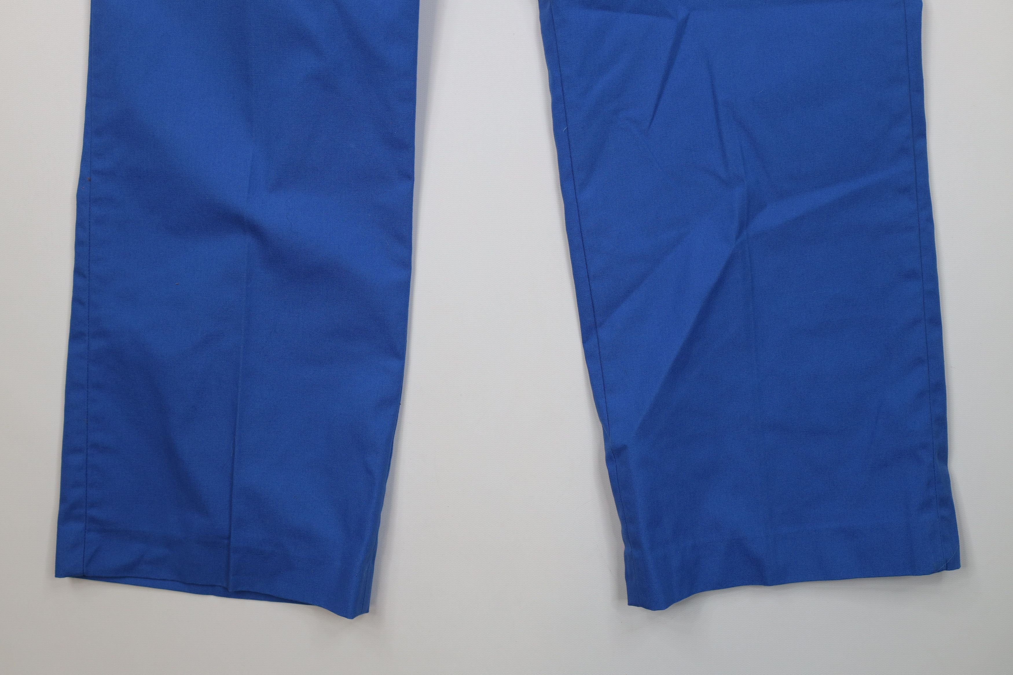 Vintage Vintage 70s Streetwear Wide Leg Chino Pants Royal Blue Size US 38 / EU 54 - 4 Thumbnail