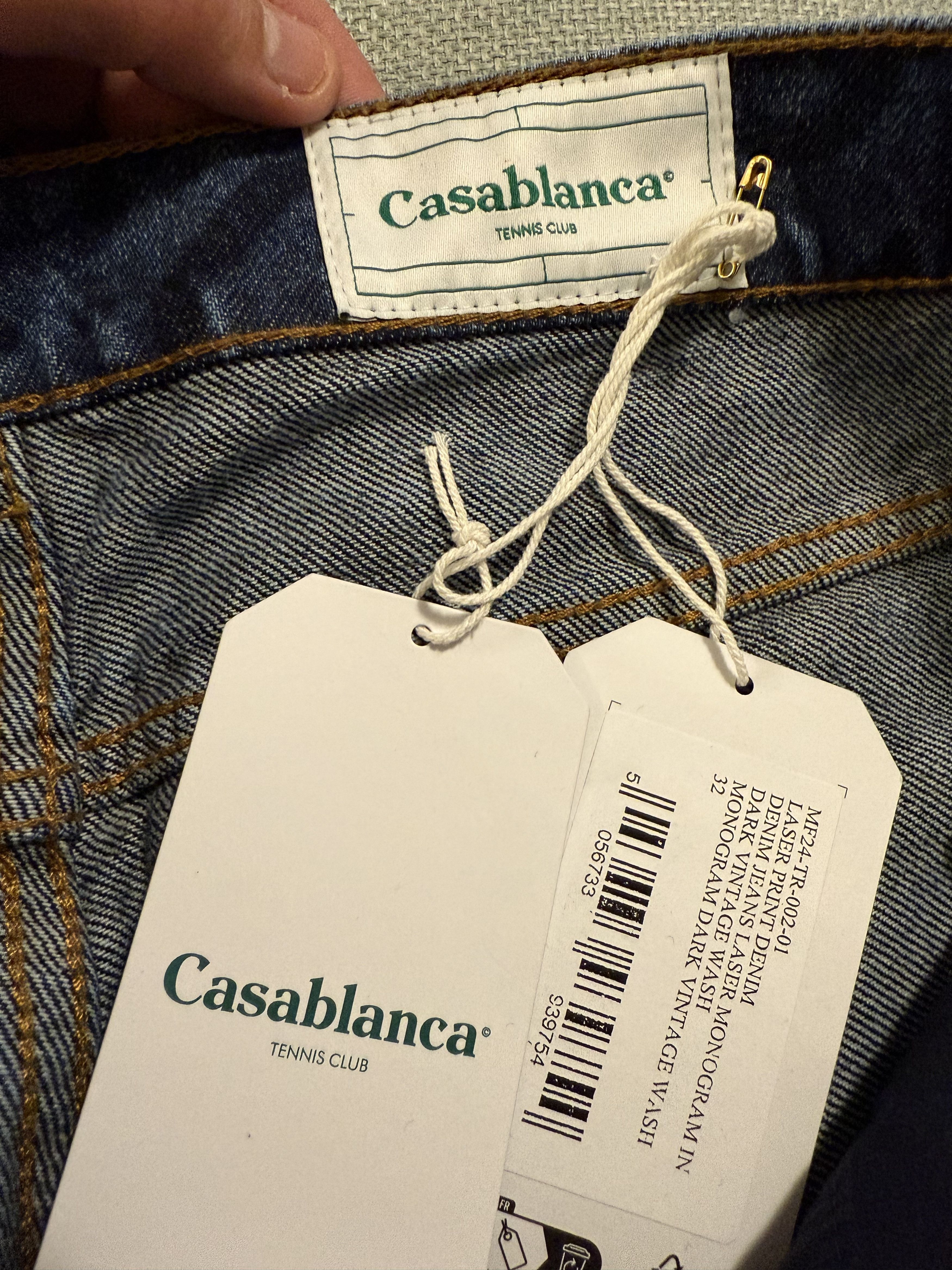 Casablanca *MSG TO OFFER* Casablanca Denim Jeans - Laser Monogram Size US 32 / EU 48 - 3 Thumbnail
