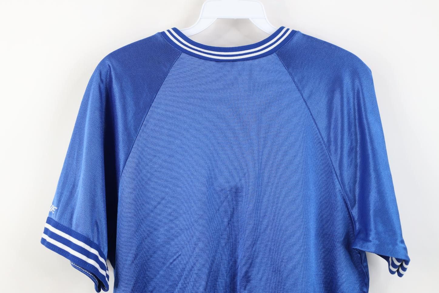 Vintage Vintage 80s 90s Silky Striped Ringer Henley T-Shirt Blue USA Size US L / EU 52-54 / 3 - 13 Thumbnail