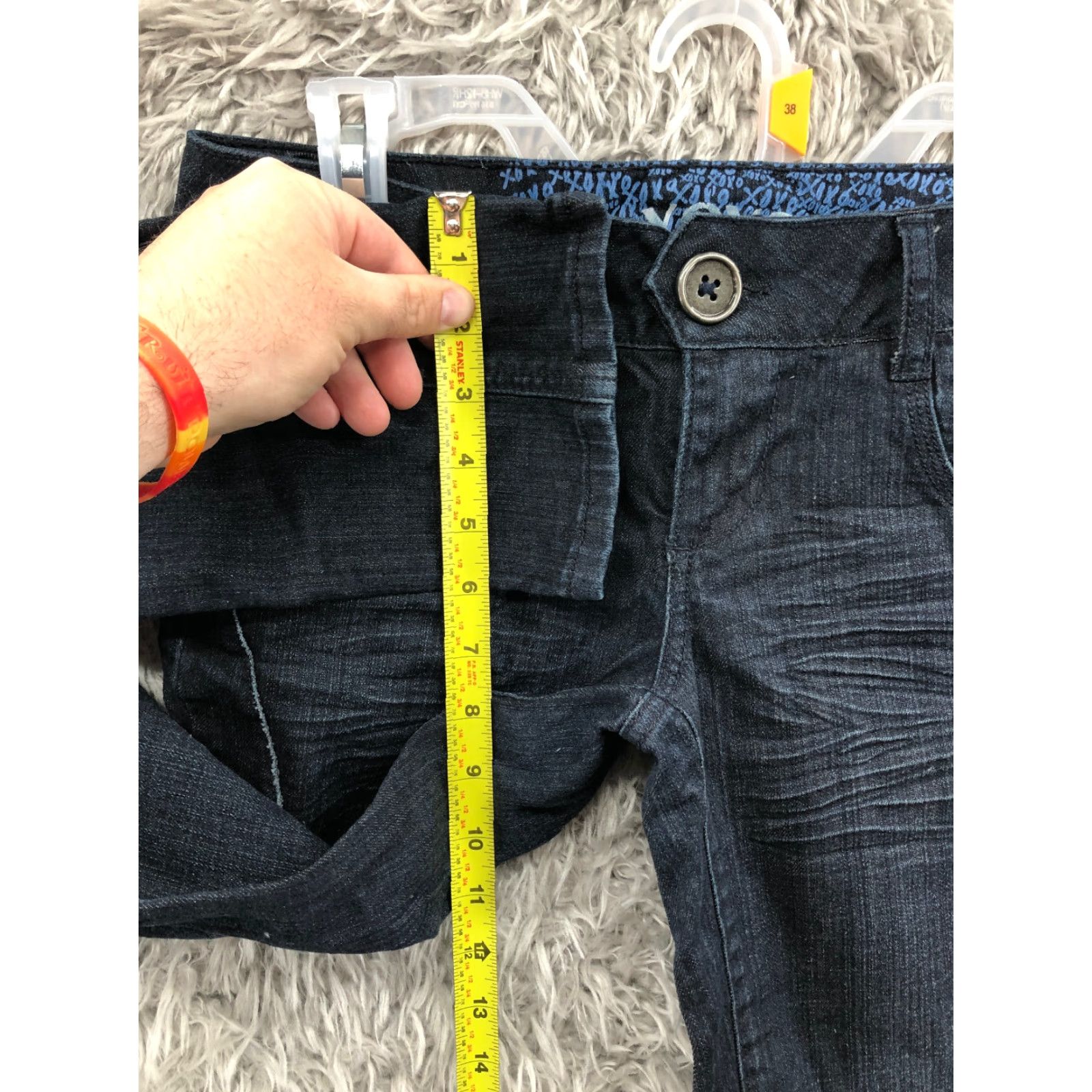 XOXO XOXO Jeans Size 5/6 Juniors Mid Rise Dark Wash Blue Denim Size 27" / US 4 / IT 40 - 4 Thumbnail