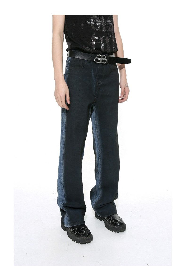 image of Striped Black Denim Jeans, Men's (Size 32)