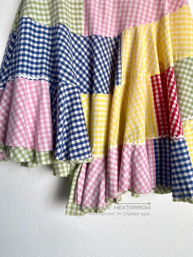 Comme des Garcons Comme Des Garcons size M Dual hem multicolored plaid patch Size 23" - 5 Thumbnail