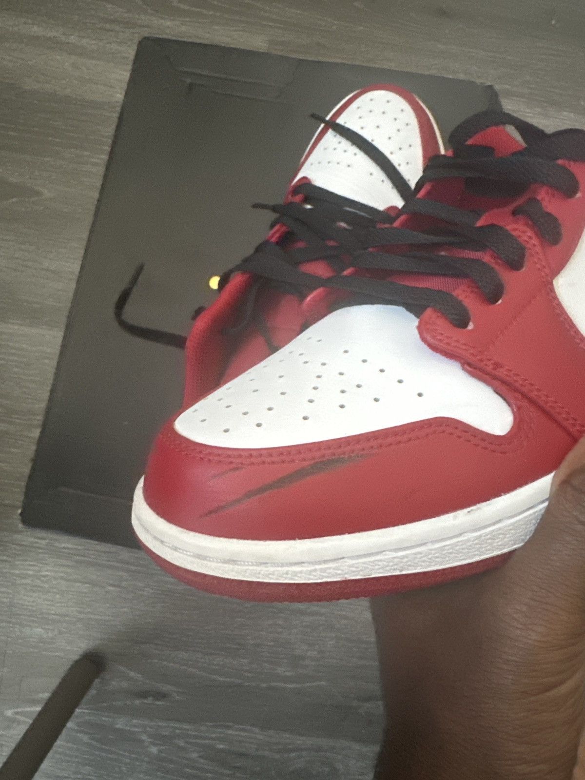 Jordan Brand Air jordan 1 low Red black Size US 11 / EU 44 - 3 Thumbnail