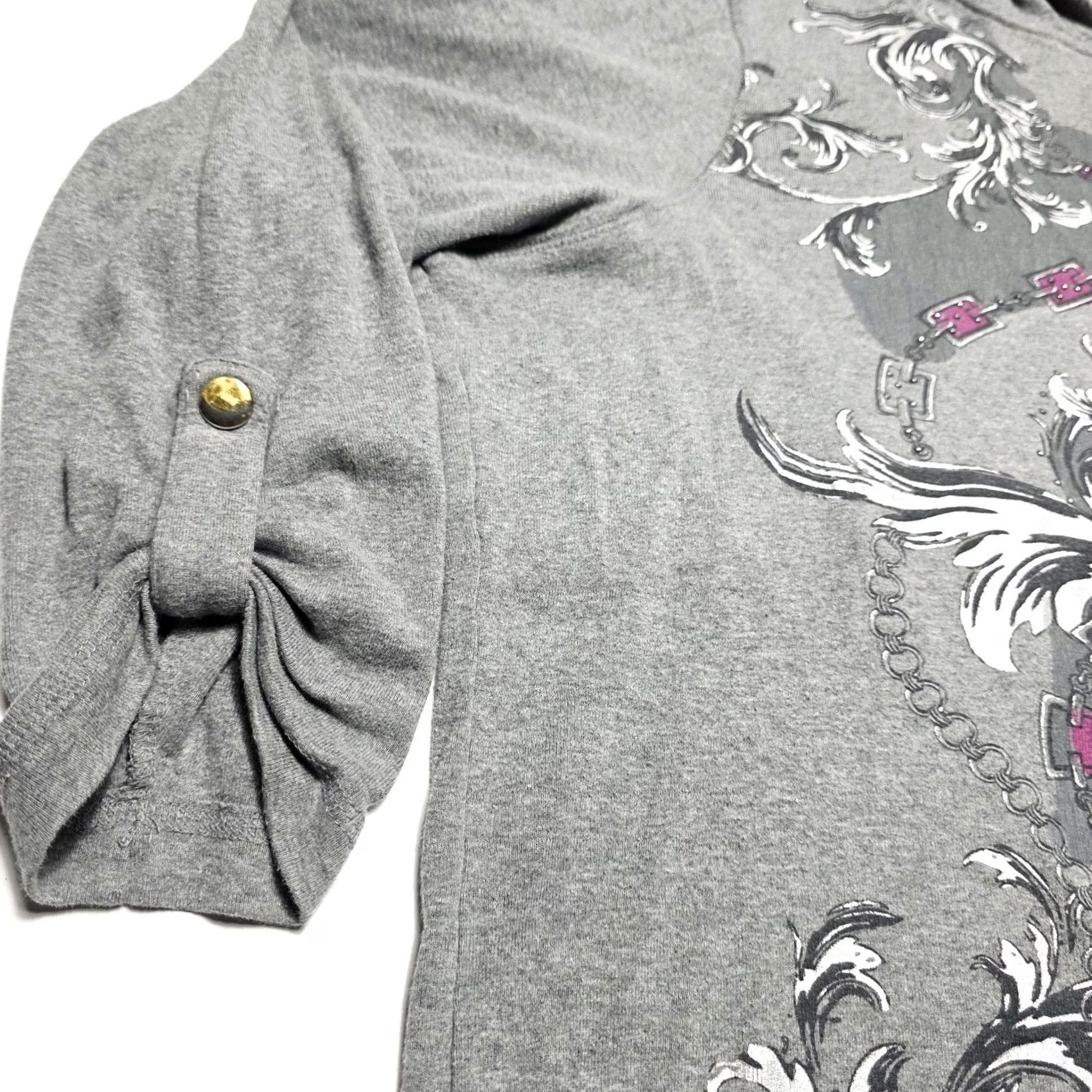 Vintage VINTAGE Style&Co. Sport Hoodie 2XL Roll Tab Sleeve Women’s Full Zip Grunge Y2K, Activewear, Casual, Gray Size XXL / US 16-18 / IT 52-54 - 4 Thumbnail