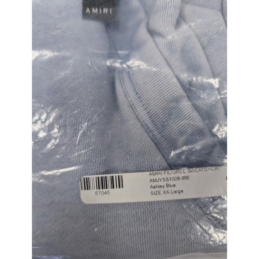 Amiri o1rshd1 Amiri Filigree Sweatshort Shorts in Ashley Blue Size US 38 / EU 54 - 18 Thumbnail
