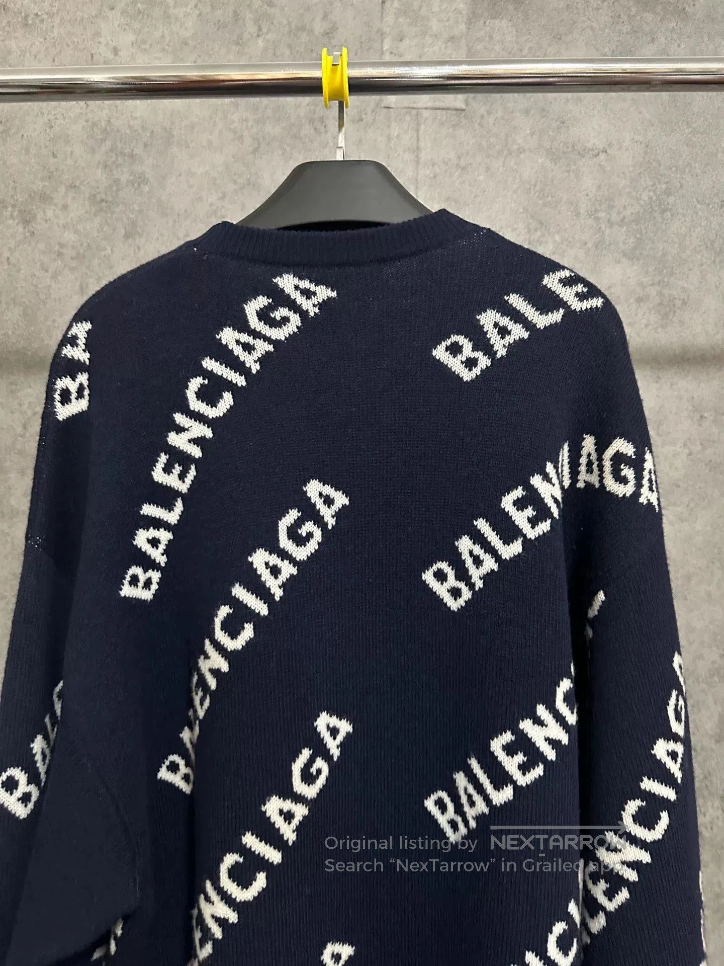 Balenciaga balenciaga logo knit sweater in navy blue. Size US S / EU 44-46 / 1 - 5 Thumbnail