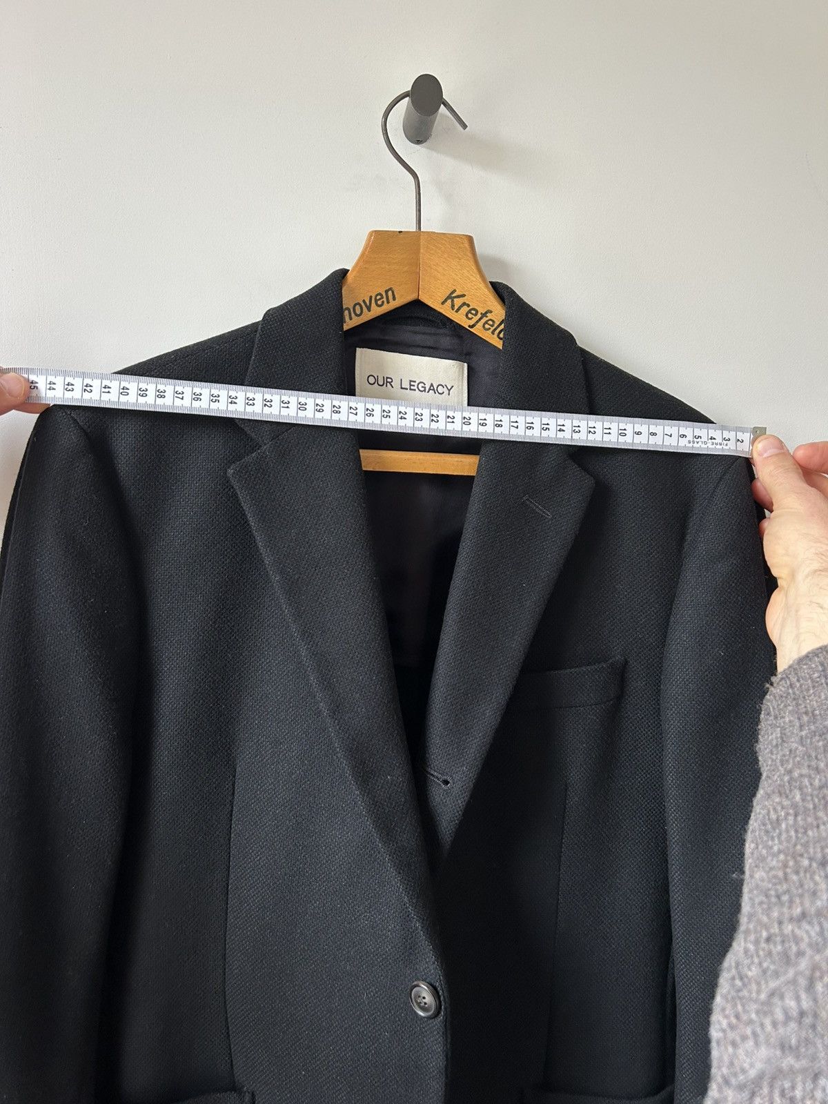 Our Legacy Our Legacy Black Blazer in Wool ‘Canvas’ Size 48S - 9 Thumbnail