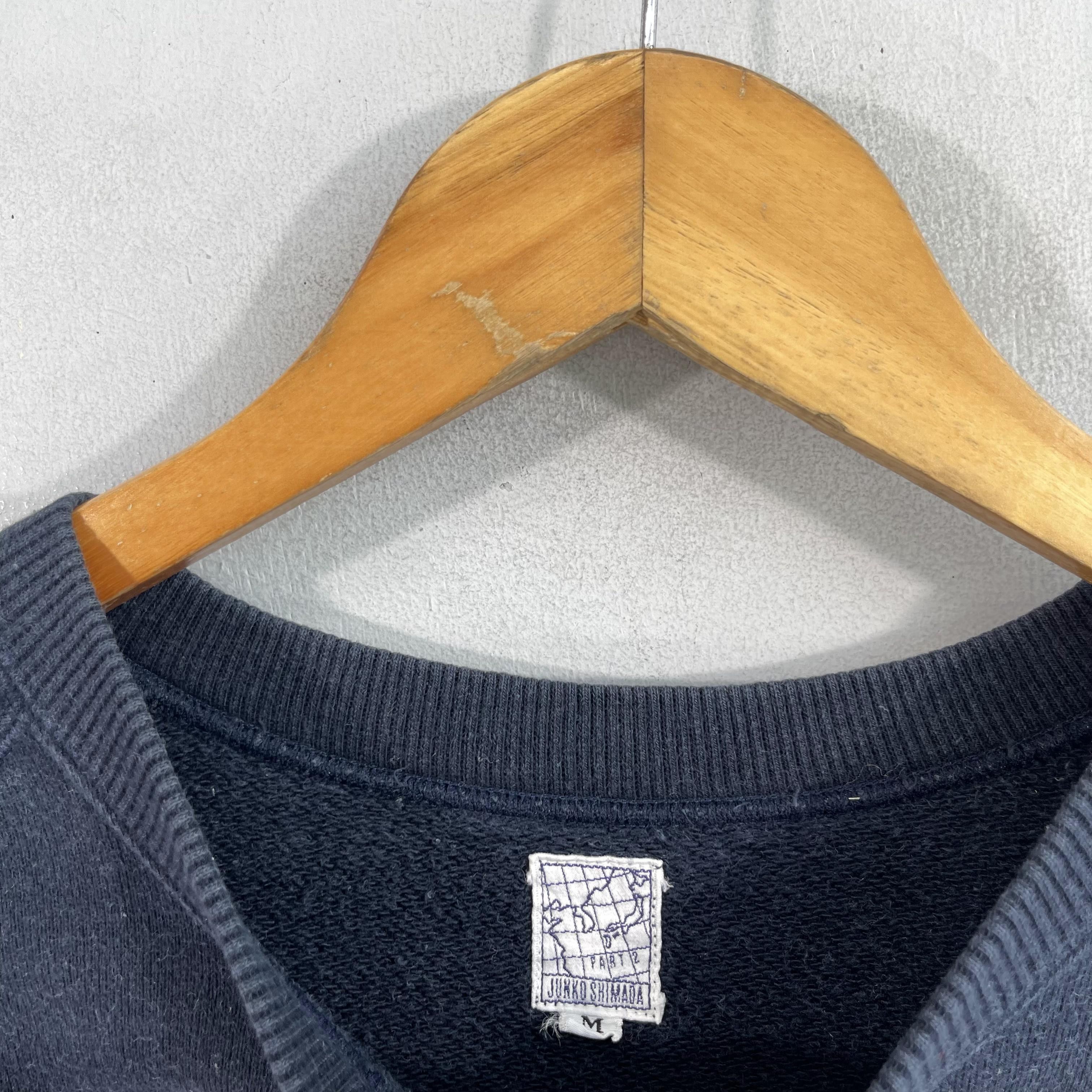 Japanese Brand × Vintage JUNKO SHIMADA World Mapping Stripes Printed Sweatshirt Size US M / EU 48-50 / 2 - 4 Thumbnail
