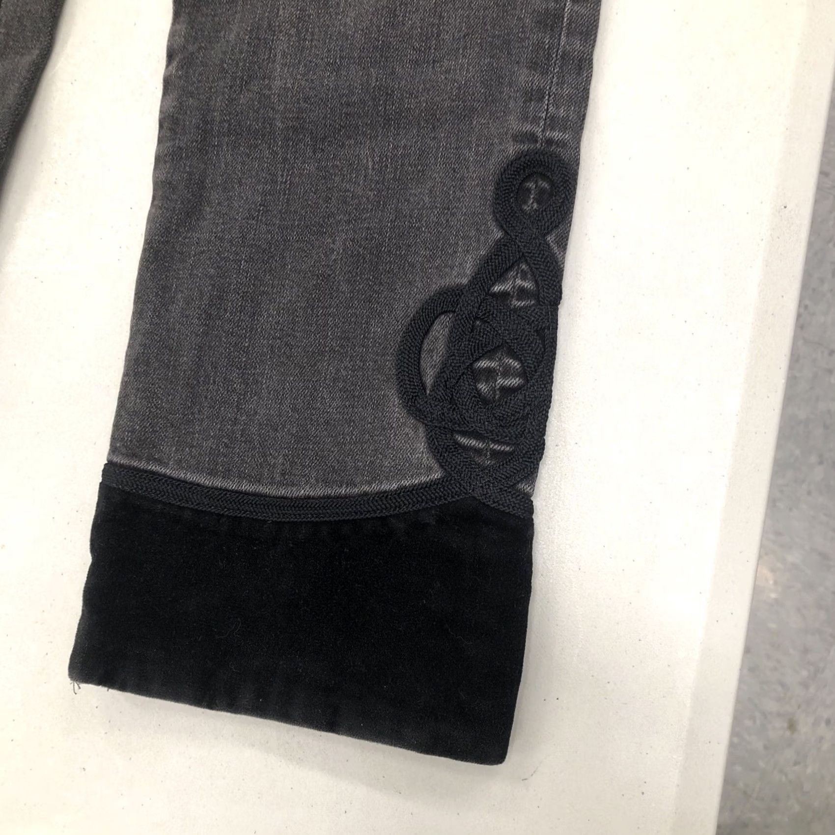 Ralph Lauren Lauren Ralph Lauren Black Regal Straight Ankle Jeans Sz 8 Womens Regular 5-Pocket Denim Cotton (Medium Wash) Button Zip Inseam 25.5" Cuff Regal Design Size 30" / US 8 / IT 44 - 2 Thumbnail