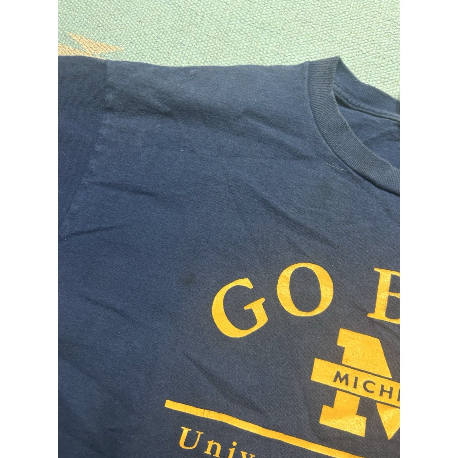 Vintage VINTAGE Michigan Wolverines Go Blue College T-Shirt XL Men Blue Shirt Size US XL / EU 56 / 4 - 4 Thumbnail