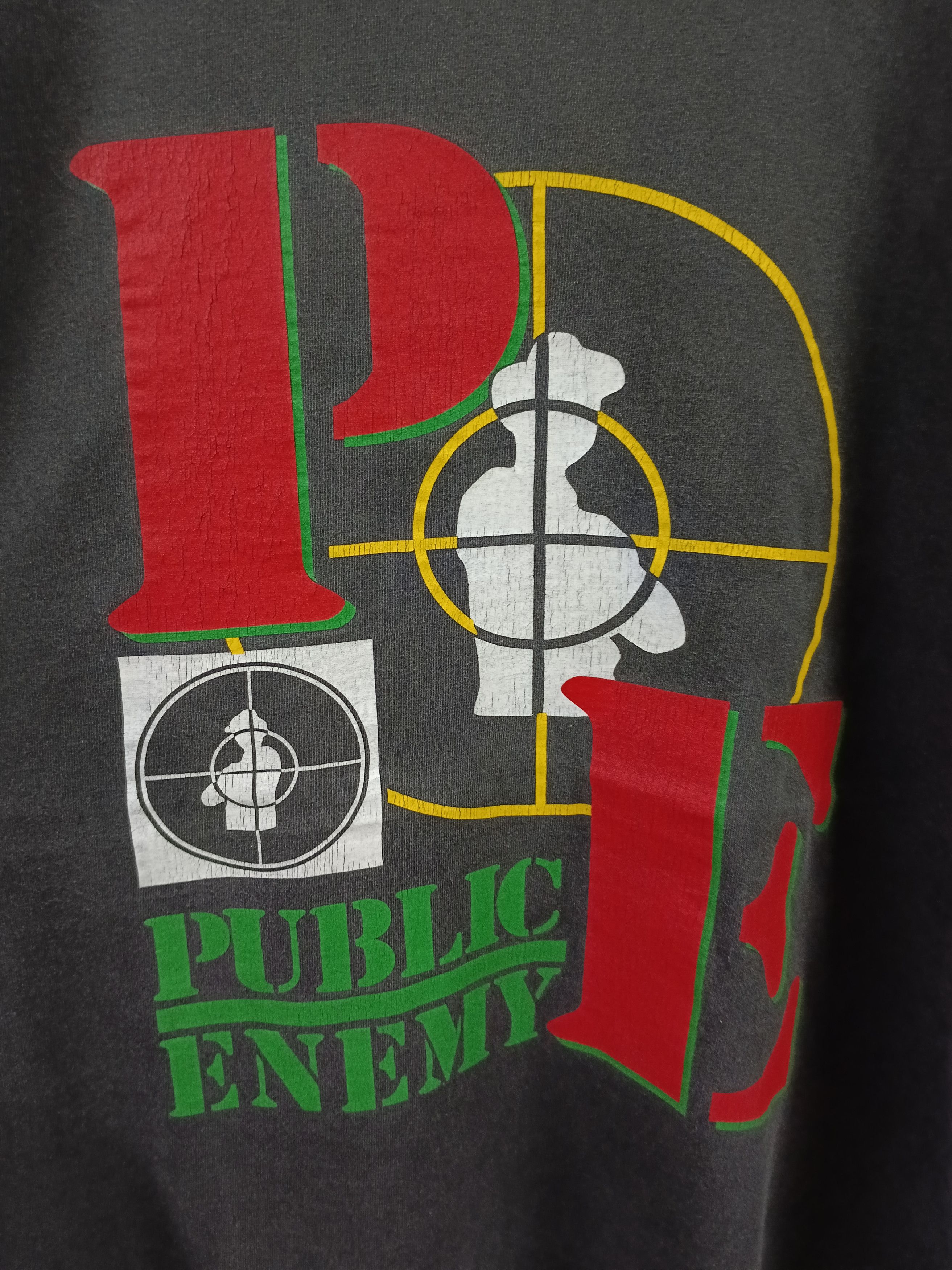 Public Enemy × Vintage DiSTRESSED FADE 90s Public Enemy Rap Tees Size US L / EU 52-54 / 3 - 4 Thumbnail