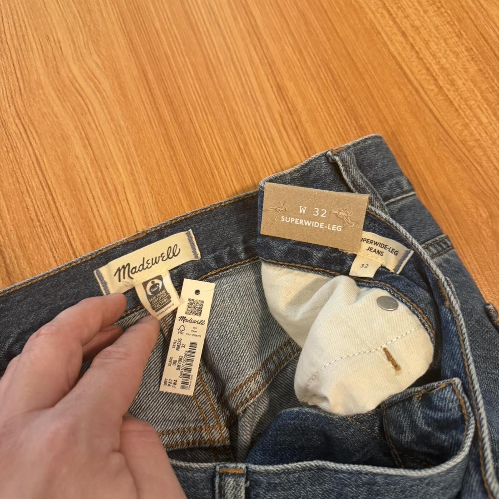 Madewell Madewell super wide leg jeans Deadstock 32 36x32 Size US 32 / EU 48 - 8 Thumbnail