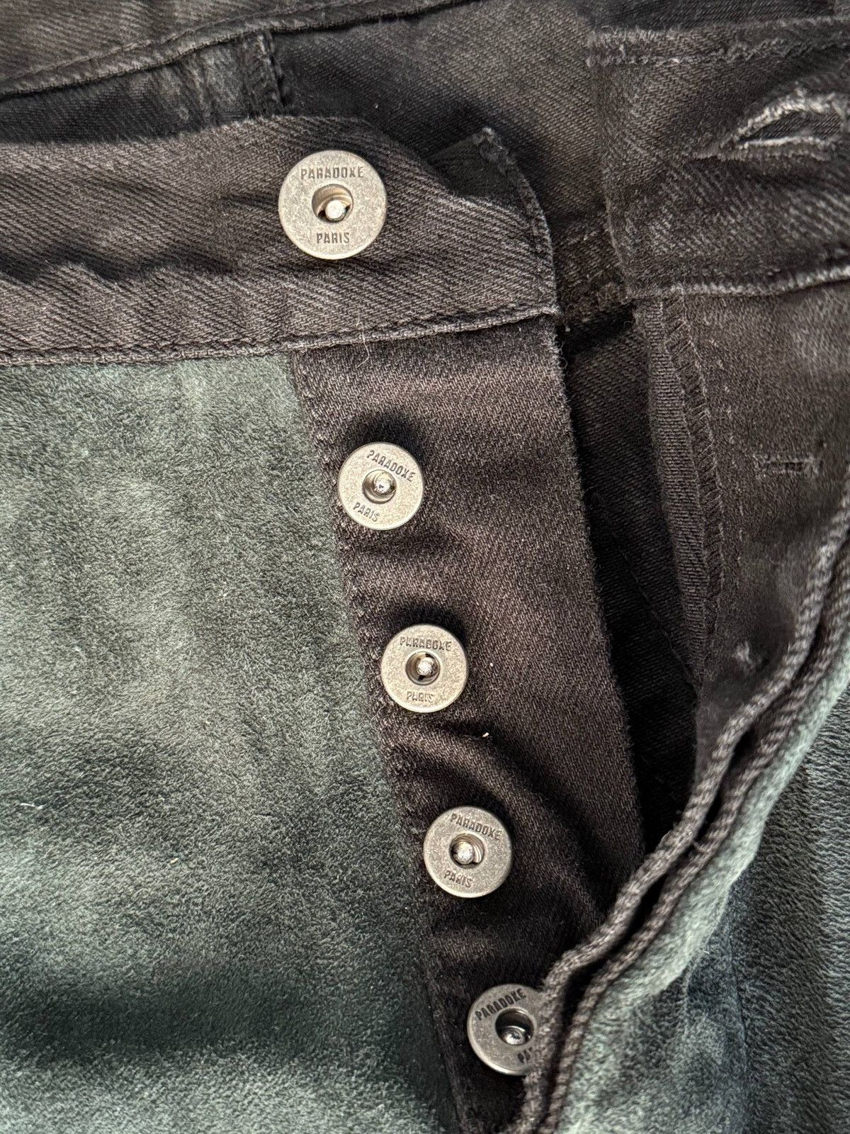 Paradoxe Paris Paradoxe Paris Baggy Black Overlaid Leather Jeans Size US 30 / EU 46 - 2 Thumbnail