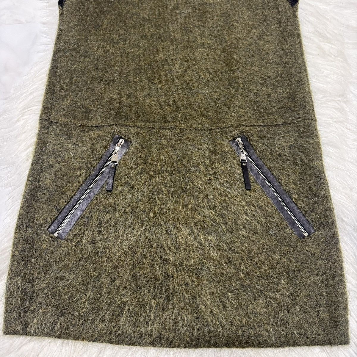 Louis Vuitton Authentic Louis Vuitton Leather Mohair Blend Knit Dress XS Size XS / US 0-2 / IT 36-38 - 10 Thumbnail