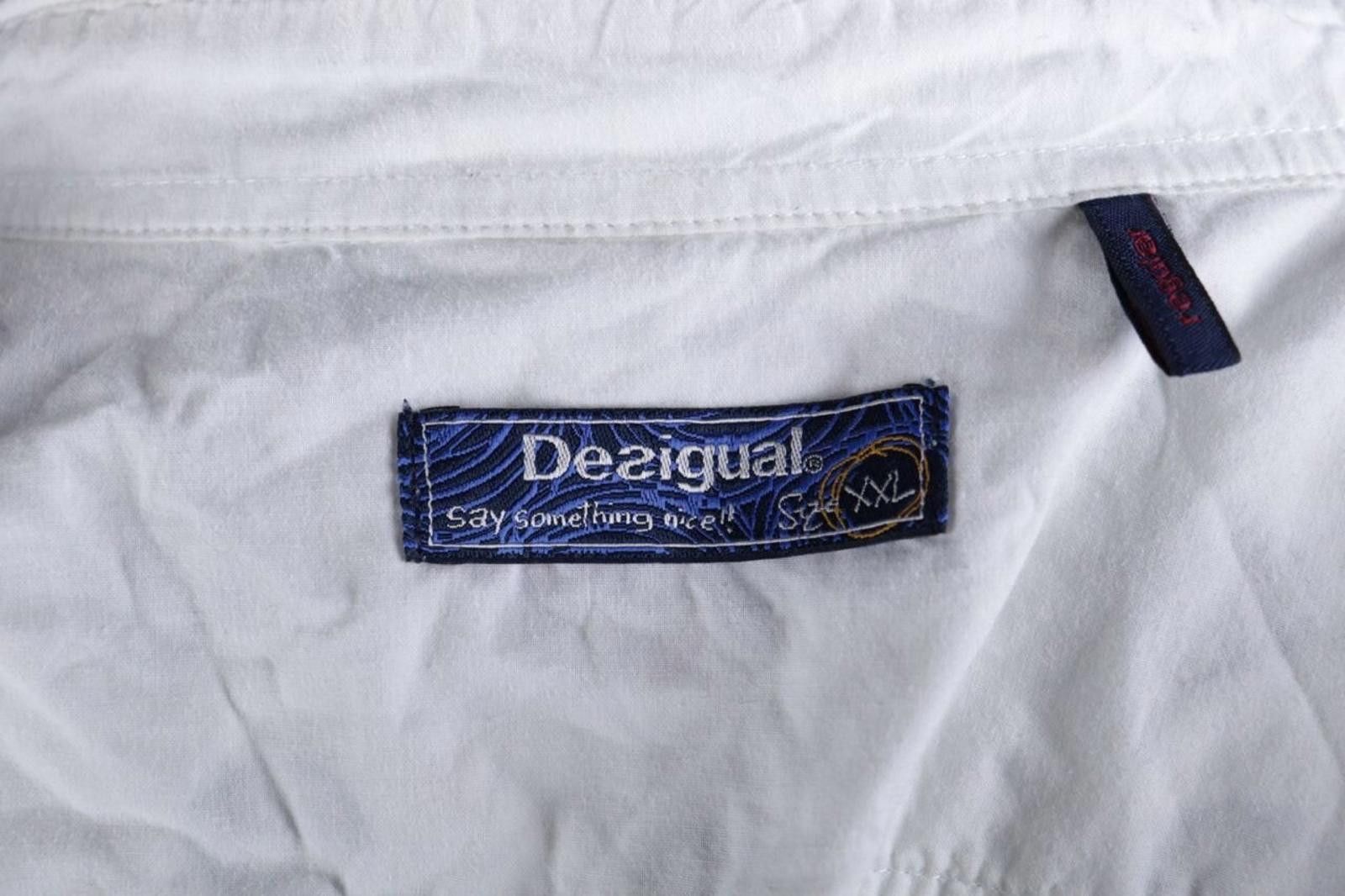 Desigual Desigual White Animal Printed Button Down Shirt Size XXL Size US XXL / EU 58 / 5 - 8 Thumbnail