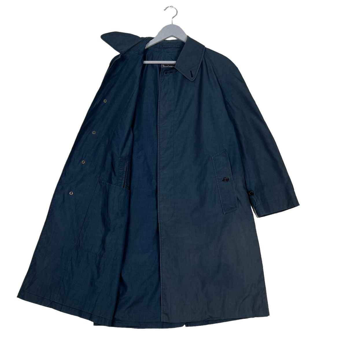 🔥 NAVY BLUE BURBERRYS TRENCH COAT MADE IN ENGLAND