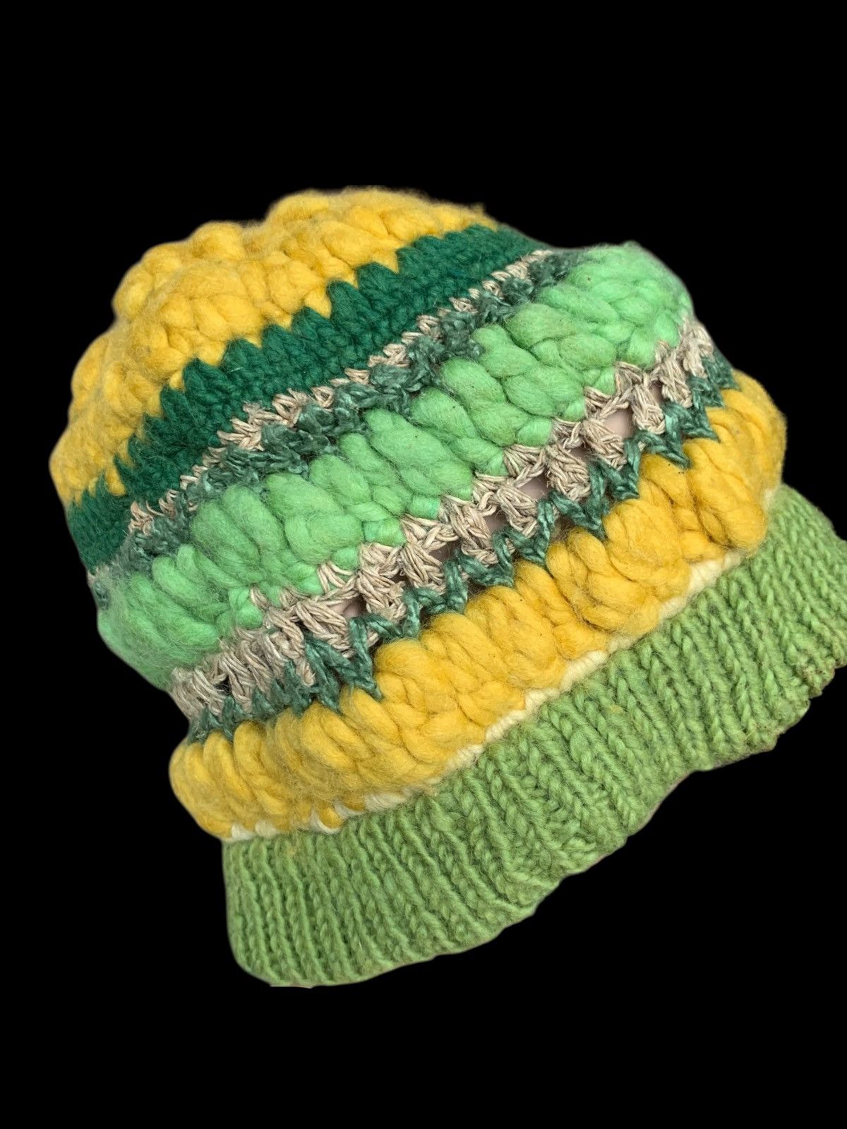 Japanese Brand × Kapital × Vintage Amina Crochet Knitting Beanie Hat By Handmade Japane Style Size ONE SIZE - 6 Thumbnail
