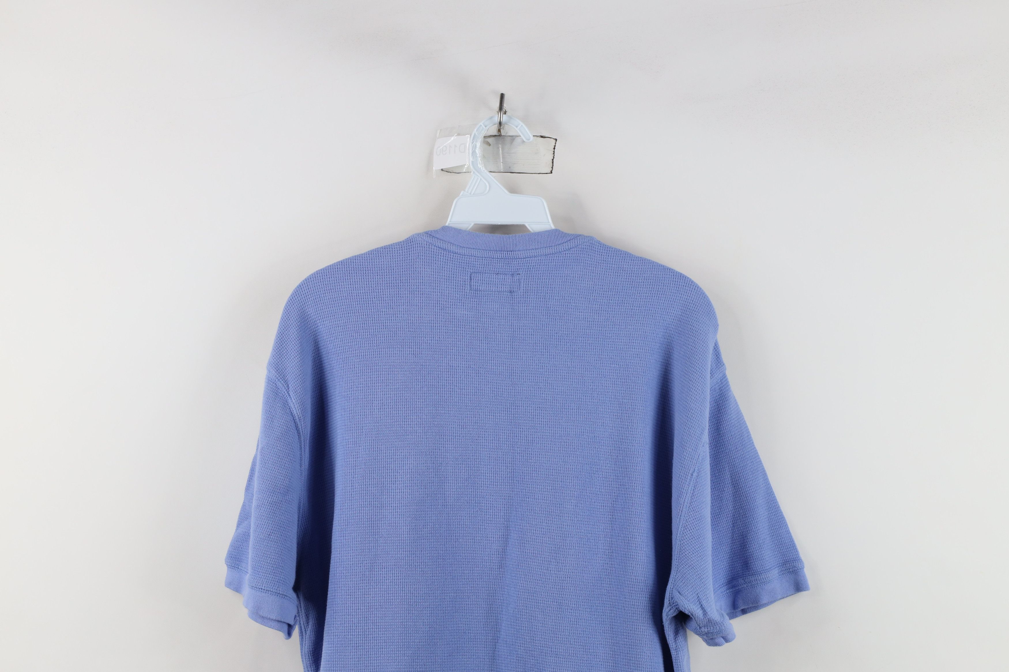 Ralph Lauren Vintage Ralph Lauren Waffle Knit Short Sleeve T-Shirt Blue Size US XL / EU 56 / 4 - 10 Thumbnail