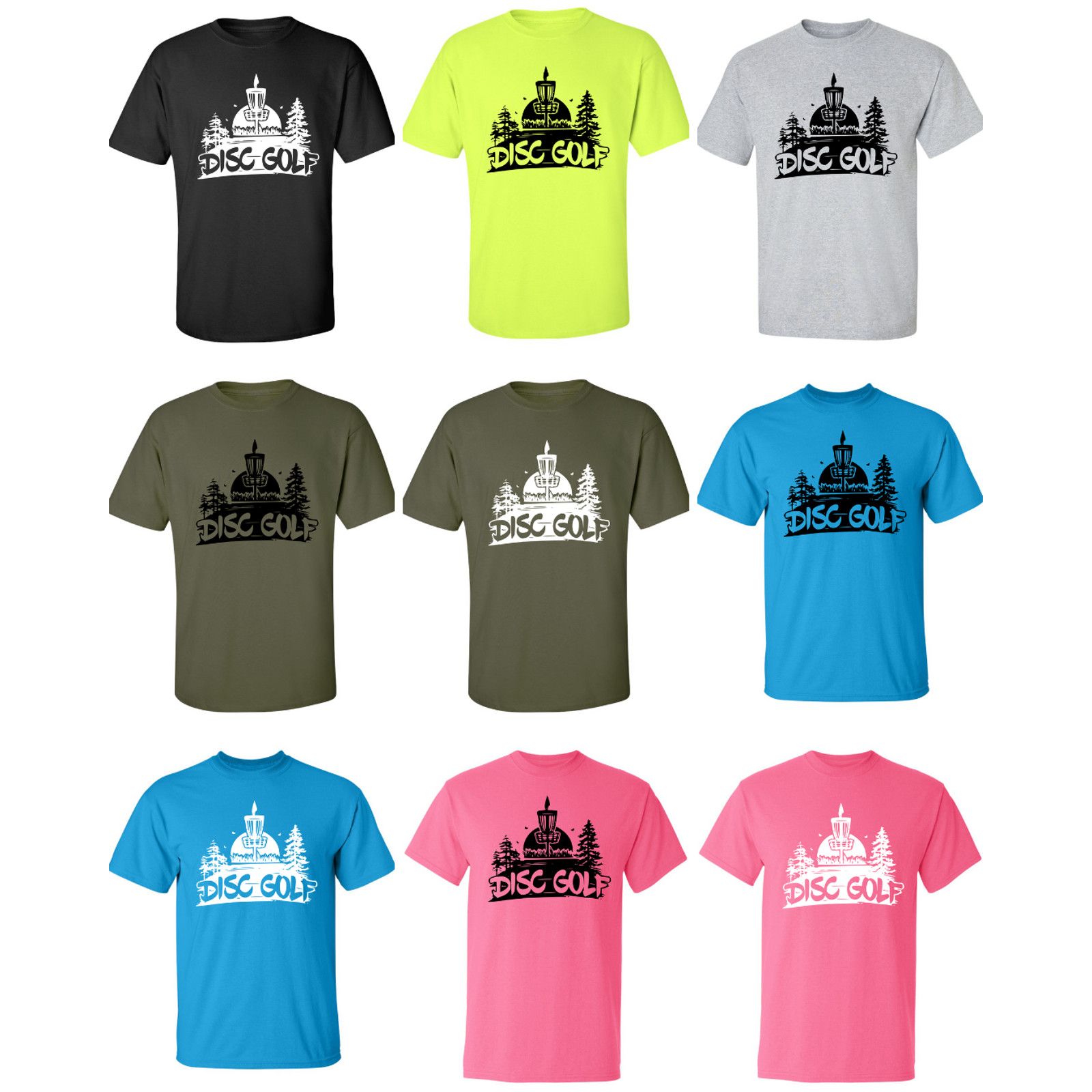 Gildan Disc Golf T Shirt DISCGOLF SUNSET Discgolfer Shirt Size US XL / EU 56 / 4 - 2 Thumbnail