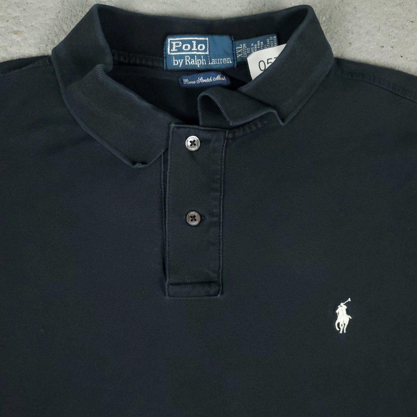 Ralph Lauren VINTAGE Ralph Lauren Polo Shirt Men 2XL Cotton Short Sleeve Black Casual Preppy Size US XXL / EU 58 / 5 - 2 Thumbnail