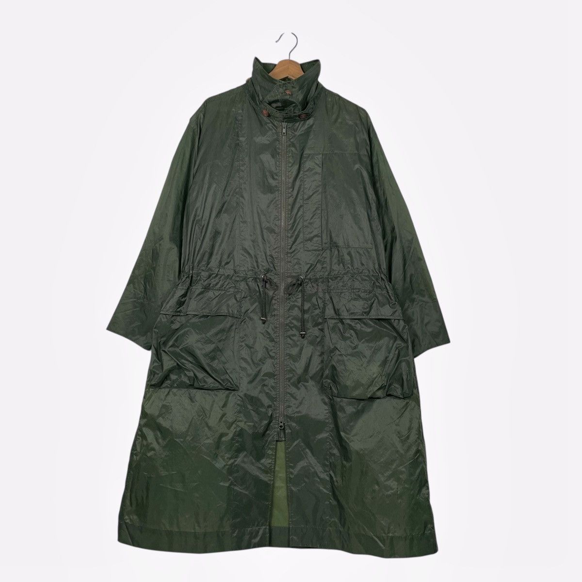 Issey Miyake Issey Miyake Windcoat Green Nylon Long Jacket Size US L / EU 52-54 / 3 - 1 Thumbnail