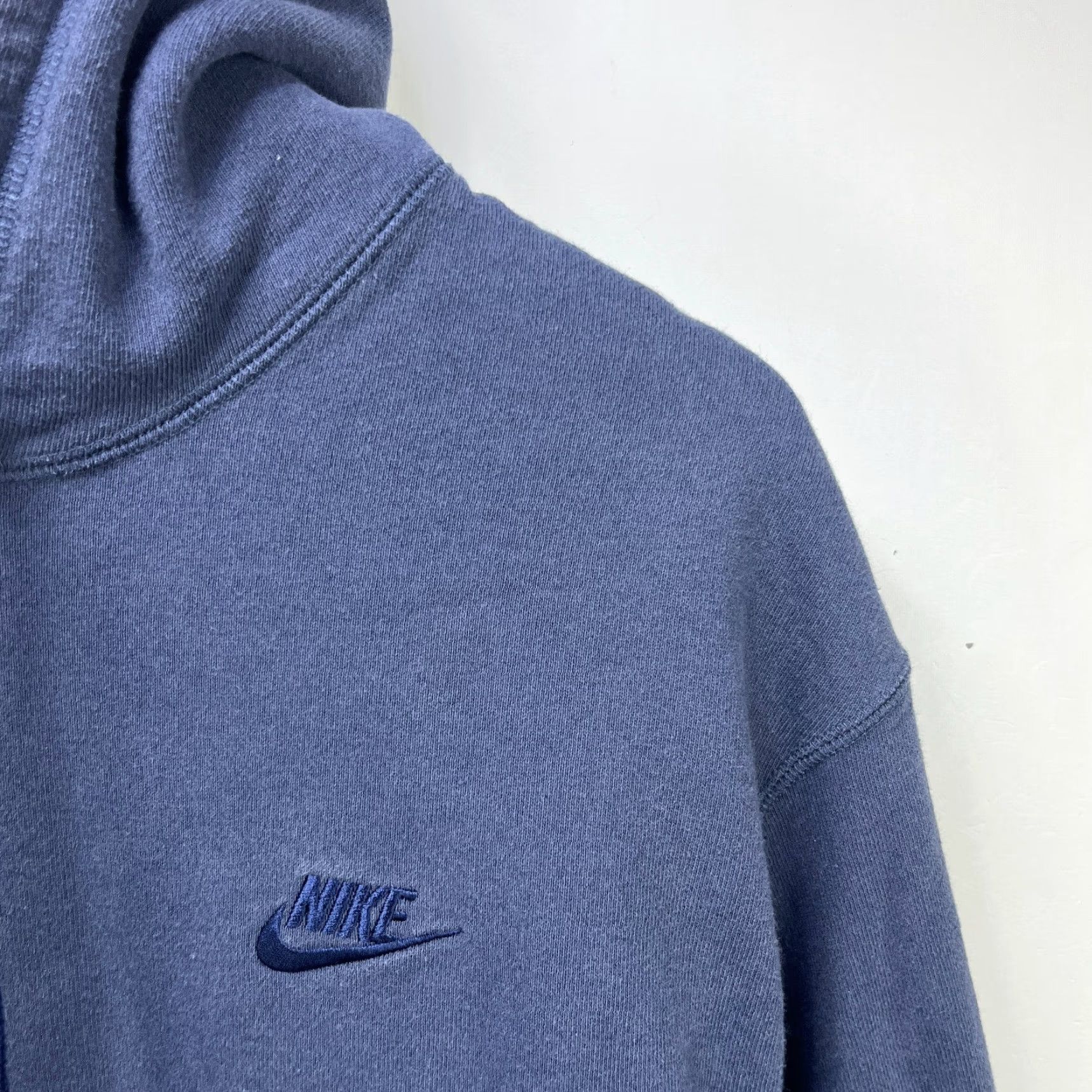 Nike VINTAGE Nike Hooded Swoosh Y2K Hoodie Blue XL Mens Size US XL / EU 56 / 4 - 3 Thumbnail