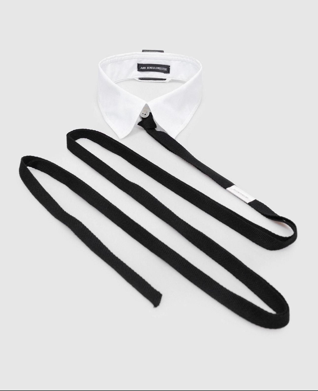 Ann Demeulemeester Ann Demeulemeester White Raku-Poplin Shirt Collar Size ONE SIZE - 1 Thumbnail