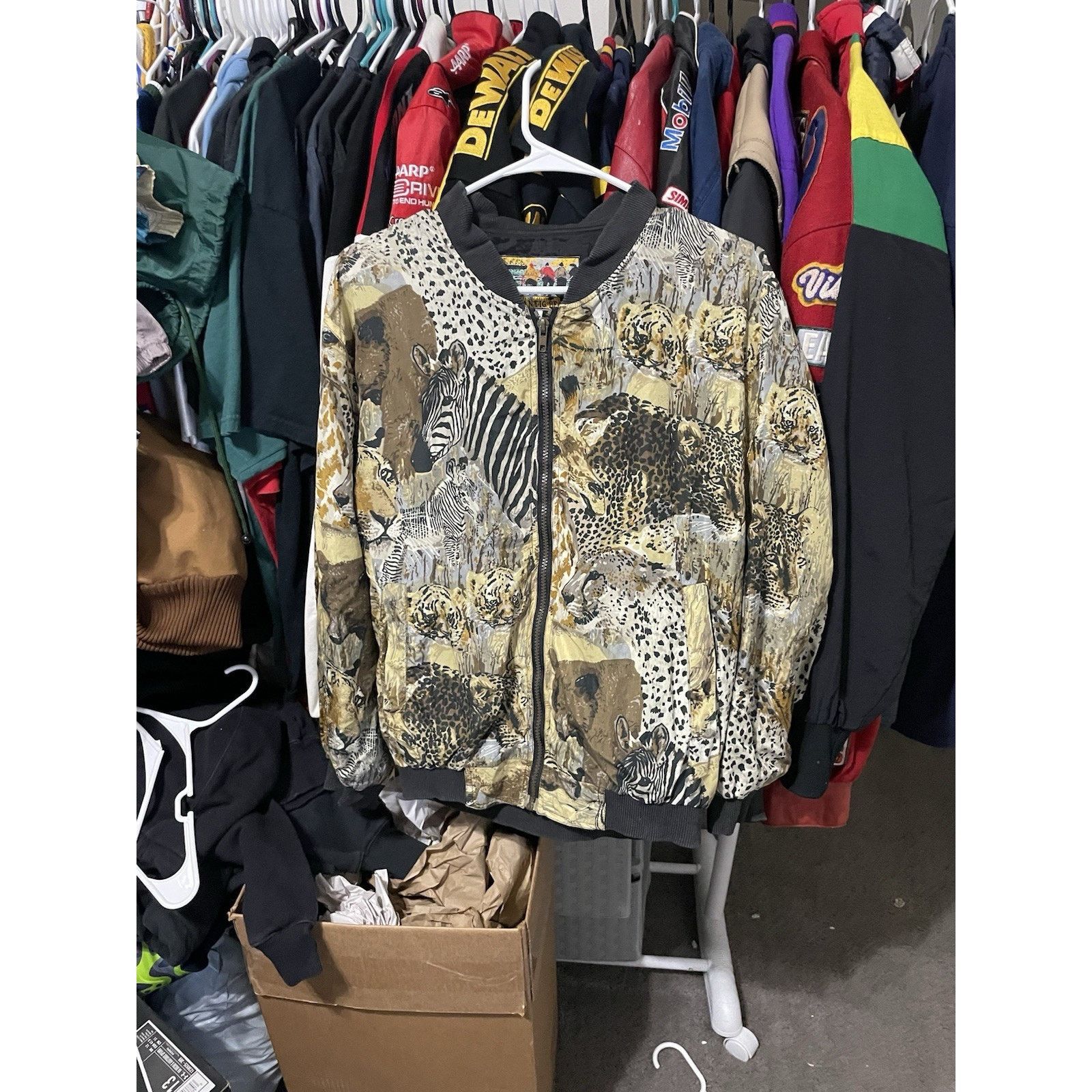Beach Riot SIZE S- VTG ATLANTIC BEACH SAFARI ALL OVER PRINT SILK JACKET Size US S / EU 44-46 / 1 - 1 Thumbnail