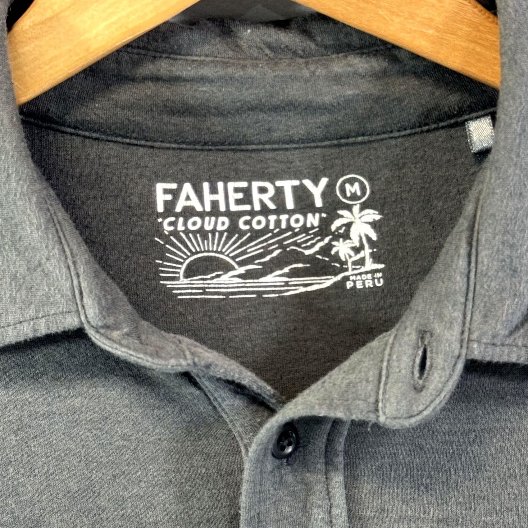 Faherty Faherty Polo Shirt Mens M Gray Cloud Cotton Peru Soft Pima Modal Collared Polo Shirt Mens Gray Cloud Cotton Peru Soft Pima Modal Collared Size US M / EU 48-50 / 2 - 4 Thumbnail