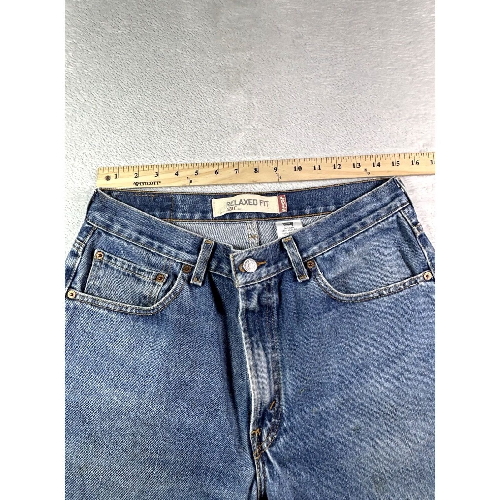 Levi's VINTAGE Levi's 550 Jeans Men Relaxed Fit Denim Medium Blue Size 34x32 Size US 34 / EU 50 - 7 Thumbnail