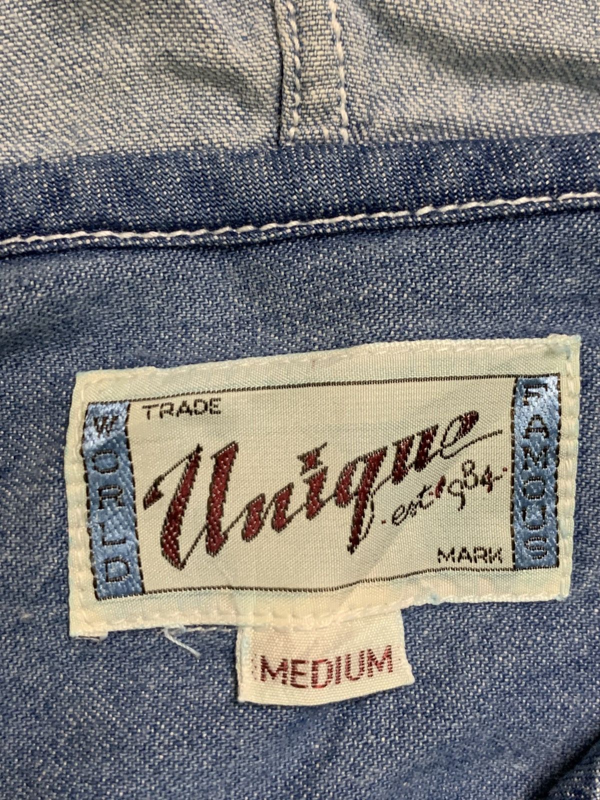 Pieces Uniques Rare Design Unique Soft Denim Hoodie Button Up Shirts Size US M / EU 48-50 / 2 - 4 Thumbnail