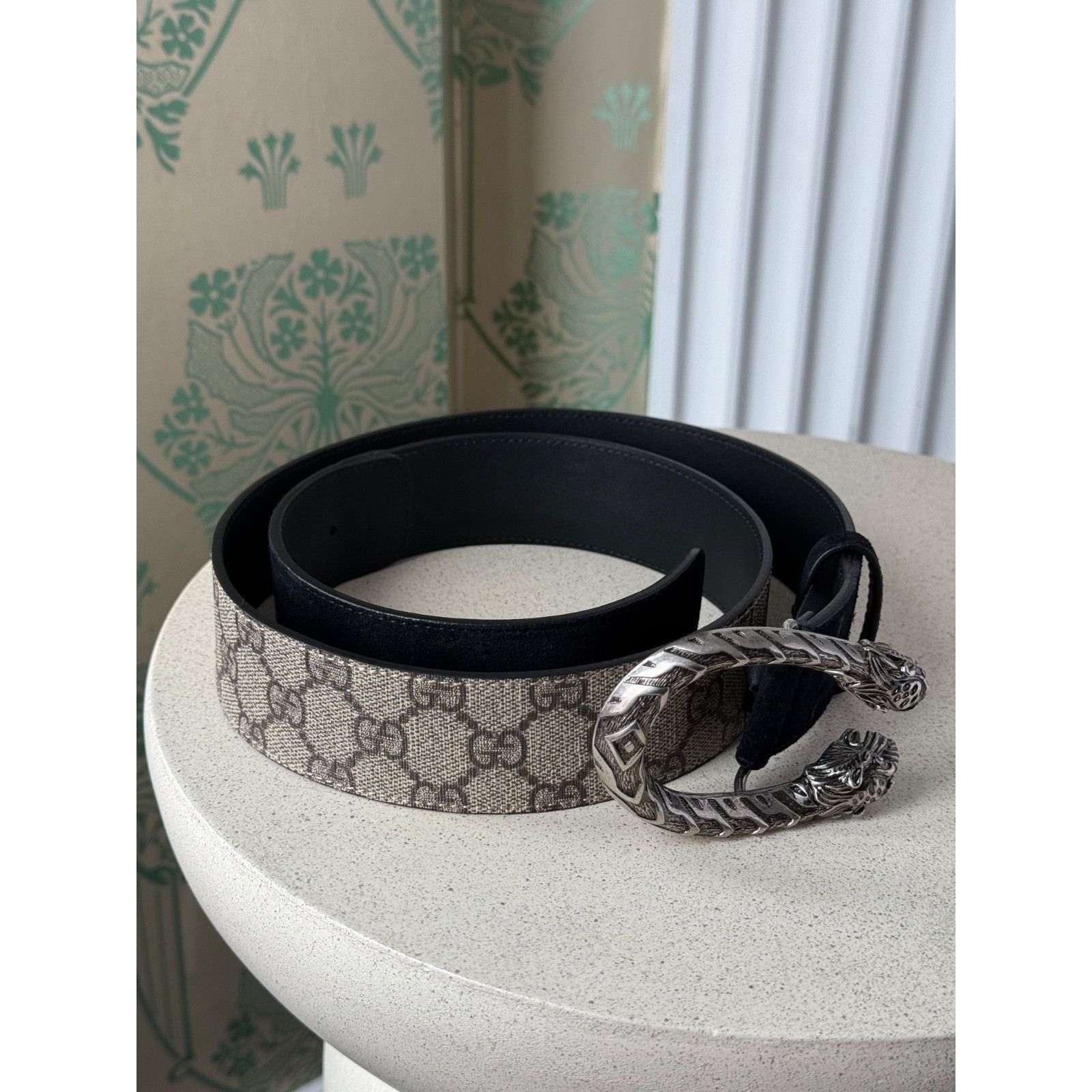 Gucci Gucci Dionysus Printed Monogram Canvas and Suede Belt 90/36 Size 36 - 5 Thumbnail