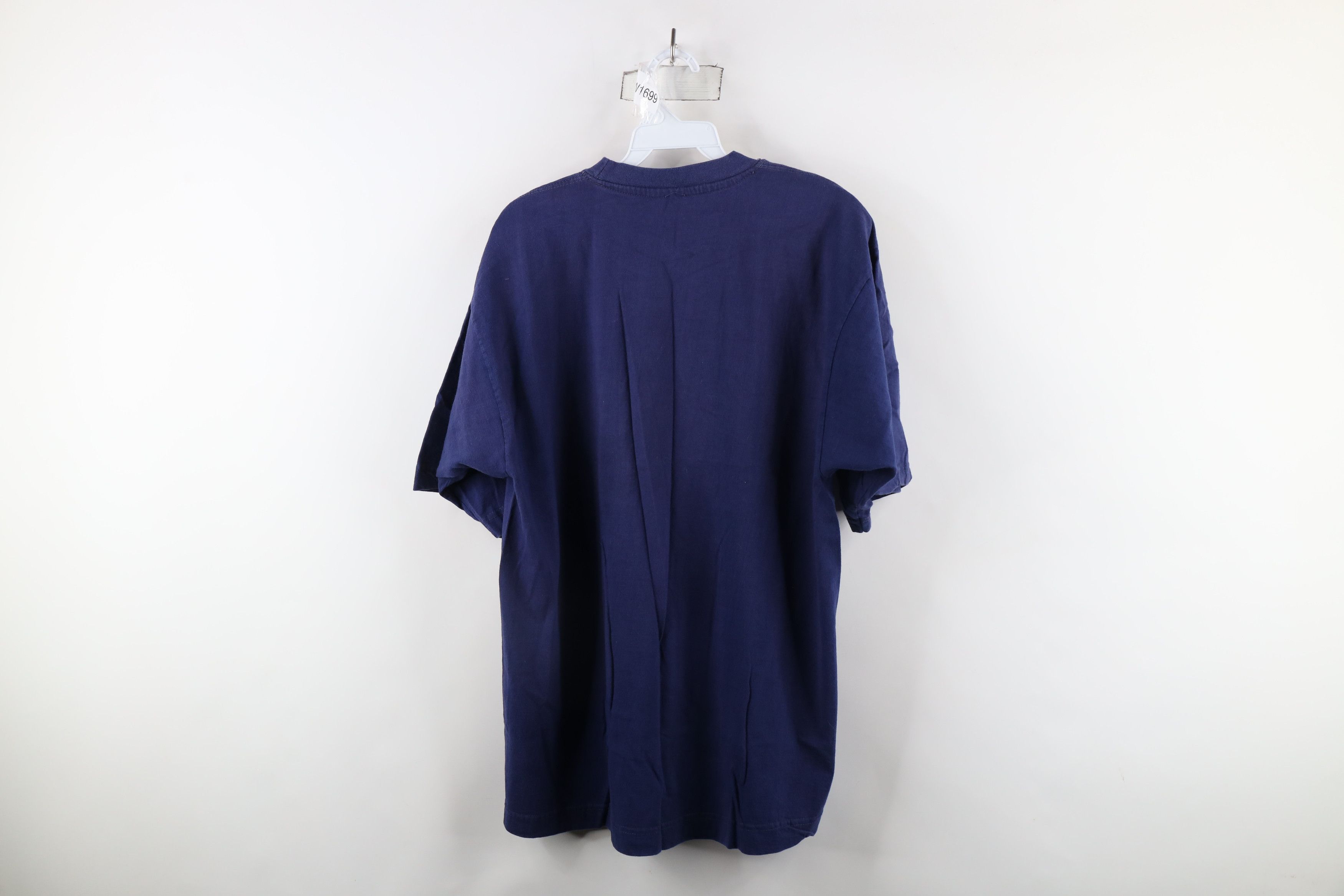 Vintage Vintage 90s Streetwear Cannabis Marijuana Plant T-Shirt Blue Size US L / EU 52-54 / 3 - 7 Thumbnail