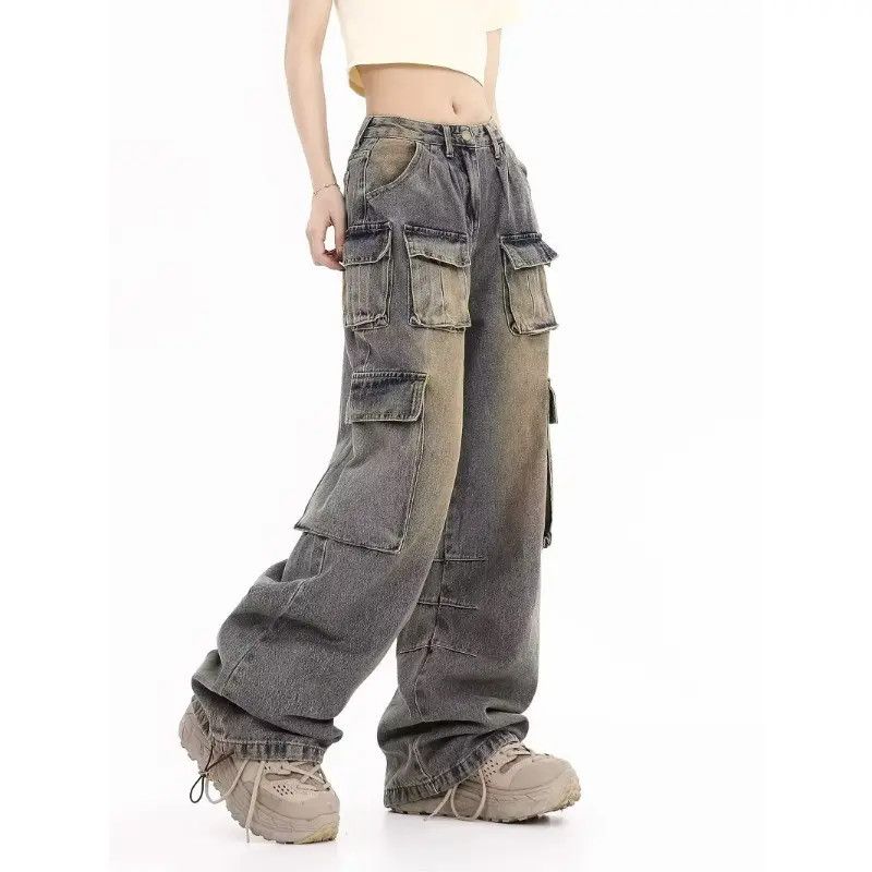 Japanese Brand Retro straight leg loose wide leg jeans Size US 32 / EU 48 - 3 Thumbnail