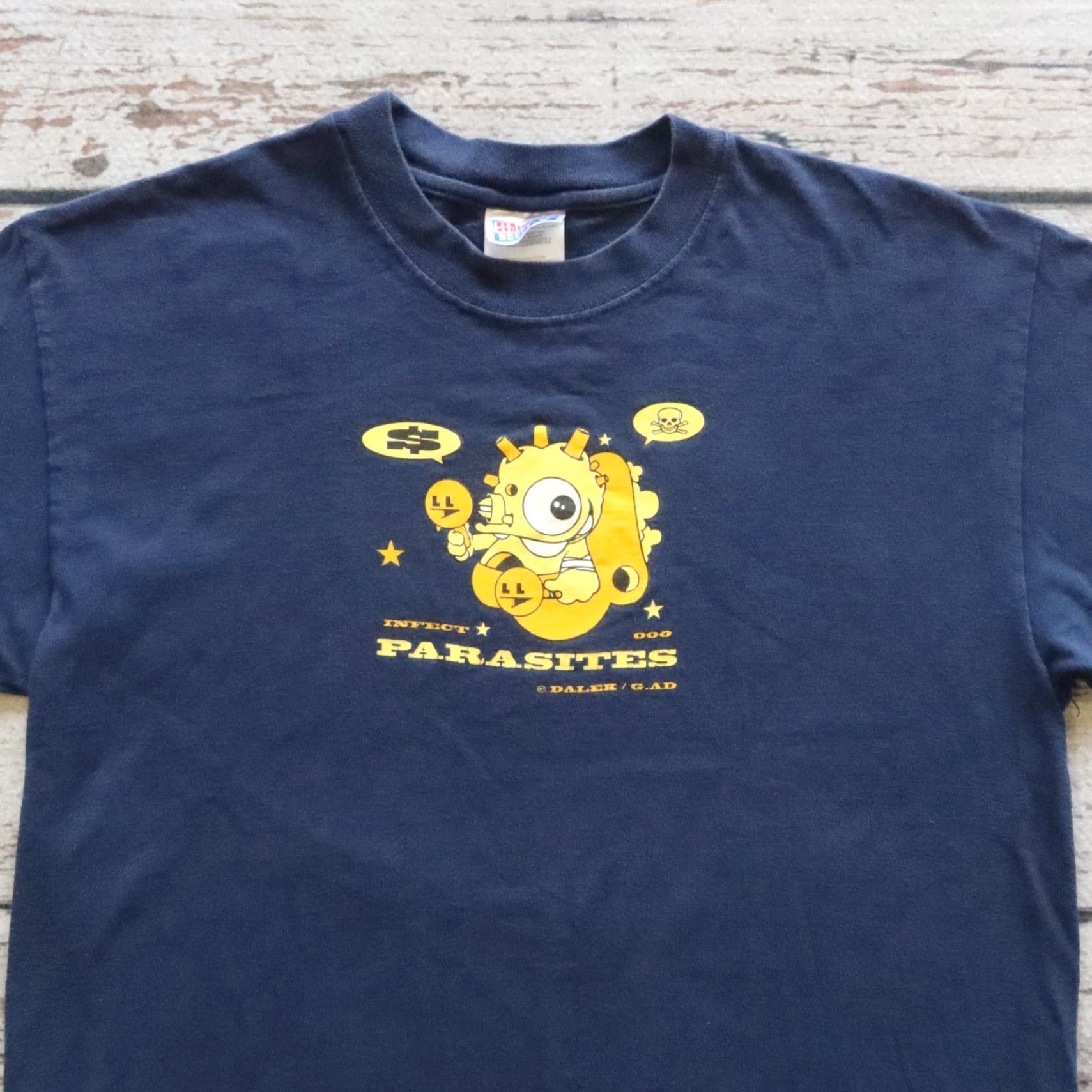 Vintage Vintage Parasites Tee - T-Shirt - Blue - M - Men - Adult - Size M - Dalek Parasites Art - 90s Y2K Punk Tee Size US M / EU 48-50 / 2 - 2 Thumbnail