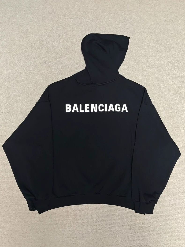 Balenciaga Balenciaga 24ss Black 3M Laser Logo Hoodie-2506 Size US M / EU 48-50 / 2 - 2 Thumbnail