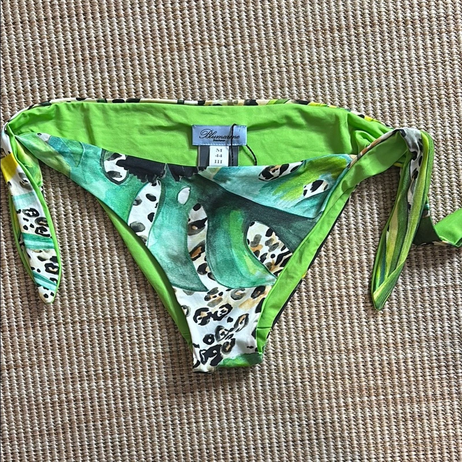 Blumarine NWT Blumarine Vibrant Green and Animal Print Bikini Size M Size ONE SIZE - 2 Thumbnail
