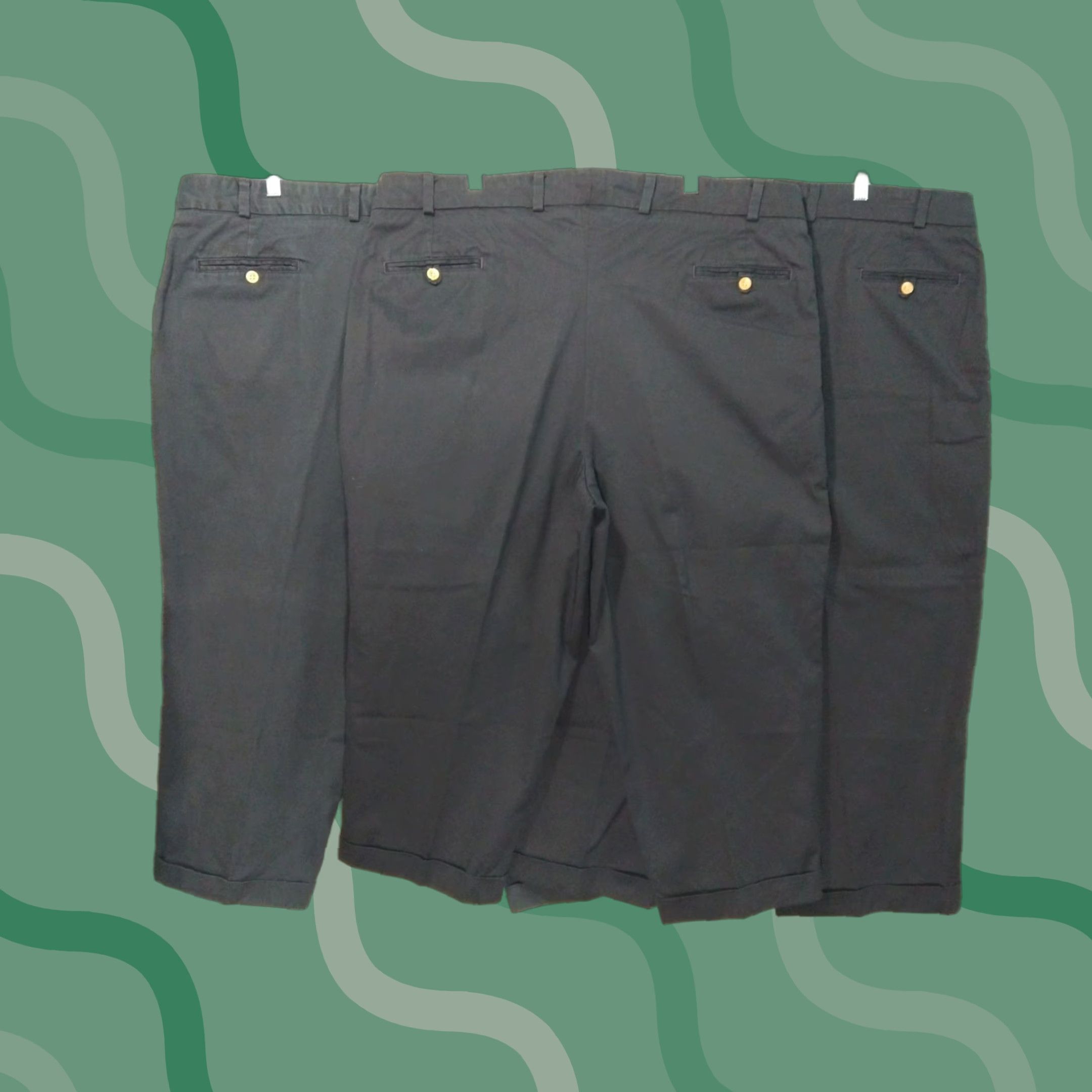 Bills Khakis Bills Khakis Pants Mens 44 x 23 Black Chino Pleated Twill Cotton Lot of 3 M2P Button Zip Size US 44 / EU 60 - 1 Thumbnail