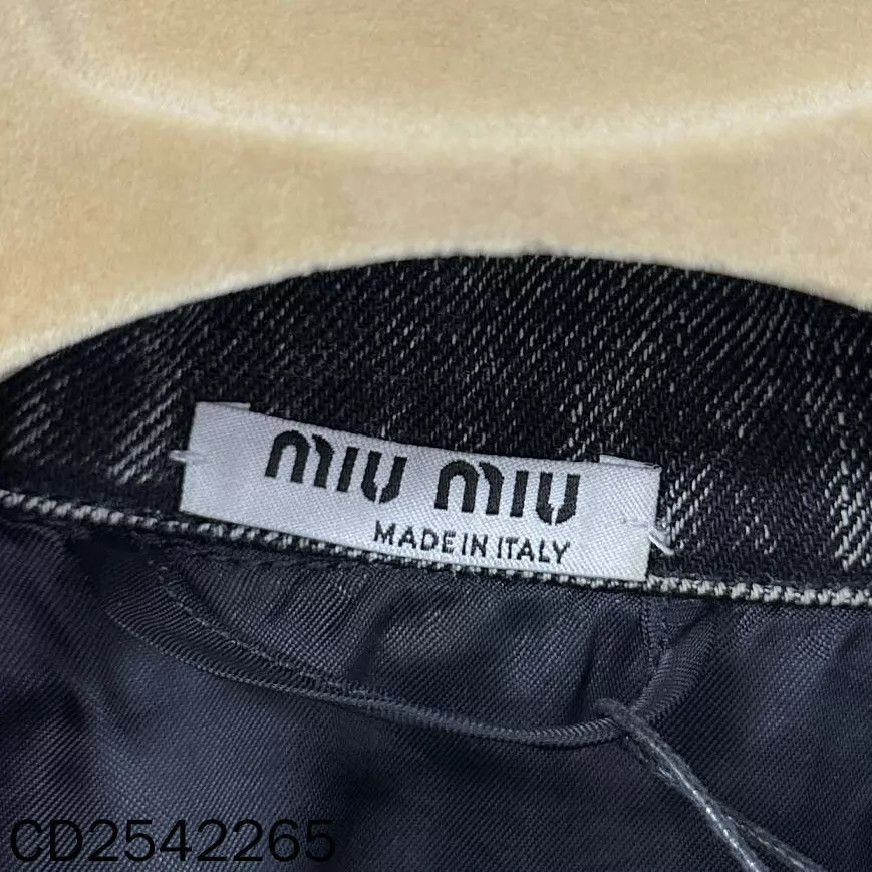 Miu Miu MIU MIU Black Crystal-Embellished Denim Jacket 40 Size S / US 4 / IT 40 - 4 Thumbnail