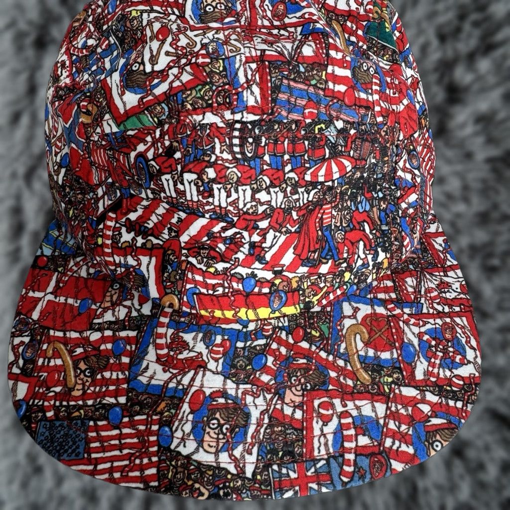 Aldo Where’s Waldo 5 Panel Hat Cap Strap Back Adjustable 2014 Search & Find AOP Navy Multicolor Waldo Men Adjustable Cap Cap Hat Size ONE SIZE - 1 Thumbnail
