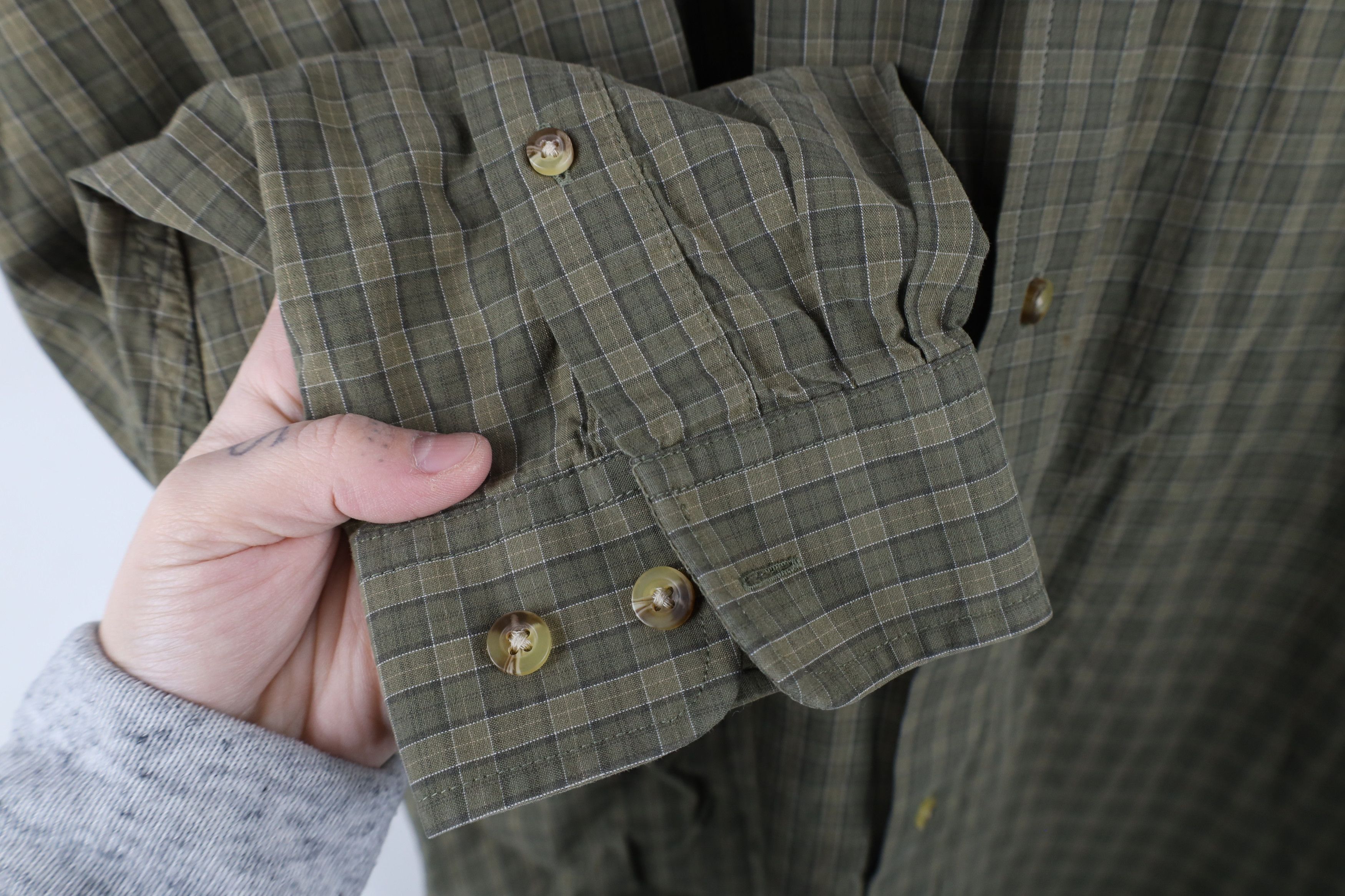 L.L. Bean × Vintage Vintage LL Bean Collared Button Down Shirt Green Plaid Size US XL / EU 56 / 4 - 6 Thumbnail