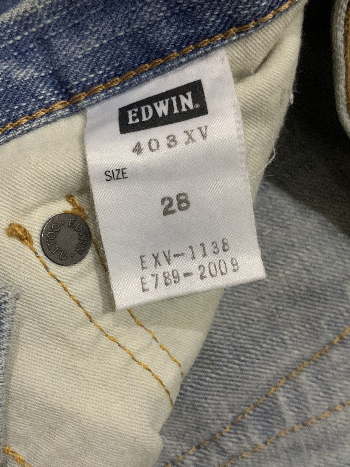 Edwin × If Six Was Nine × Margaret Howell Edwin EV Blue Mud Wash Style Kapital Patches Distress Jeans Size US 31 - 10 Thumbnail