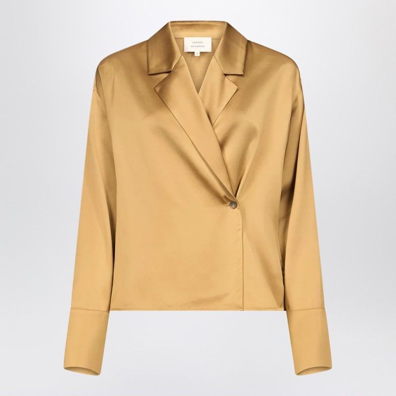 Loulou de Saison Loulou De Saison Ochre Satin Persia Blouse Size M / US 6-8 / IT 42-44 - 1 Thumbnail