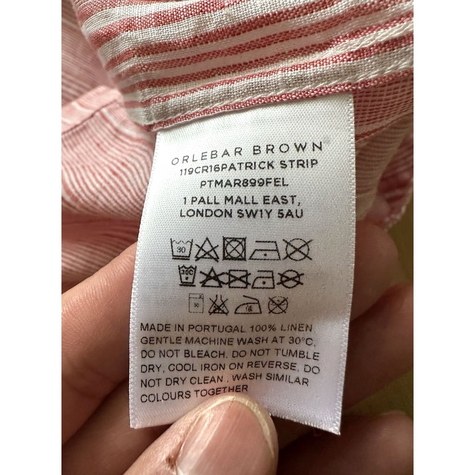 Orlebar Brown Orlebar Brown Polo Shirt Mens XL Short Sleeve Made Portugal 100% Linen Striped Button Collared Casual Beach Golf Tennis Walking Multicolor Size US XL / EU 56 / 4 - 6 Thumbnail