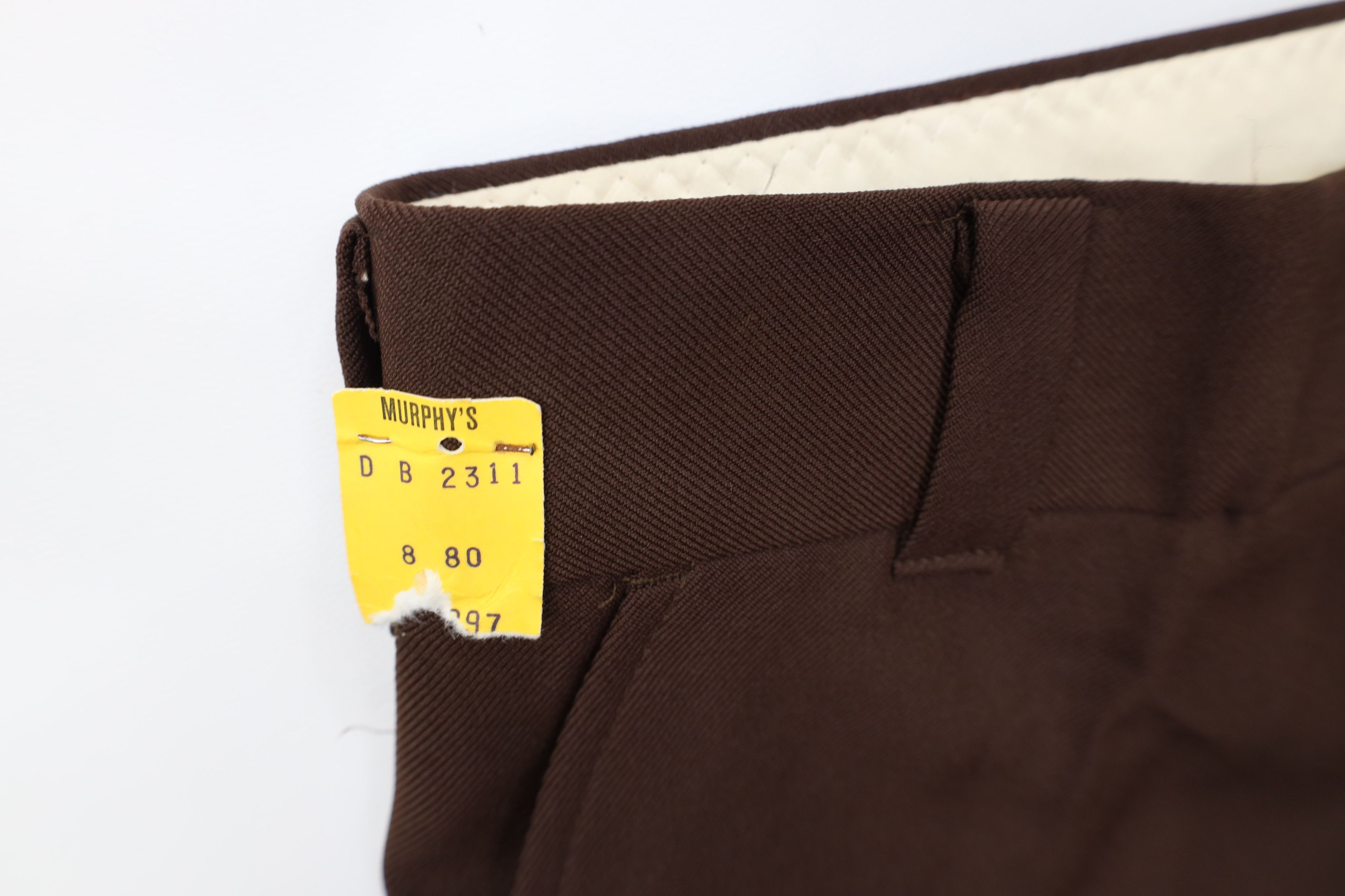 Vintage Deadstock Vintage 70s Streetwear Wide Leg Chino Pants Brown Size US 30 / EU 46 - 5 Thumbnail