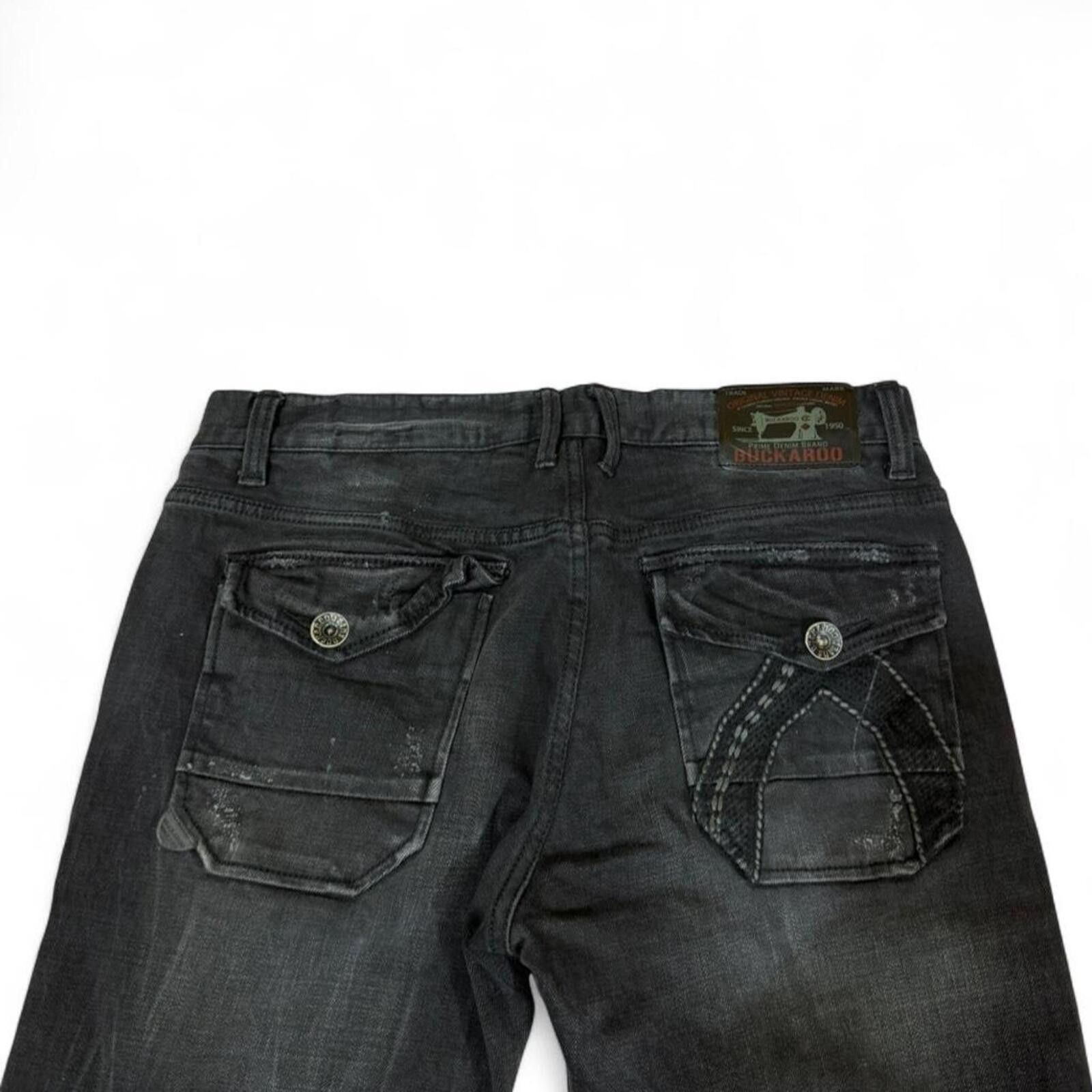 True Religion Buckaroo black shade flap pockets denim jeans Size US 32 / EU 48 - 5 Thumbnail
