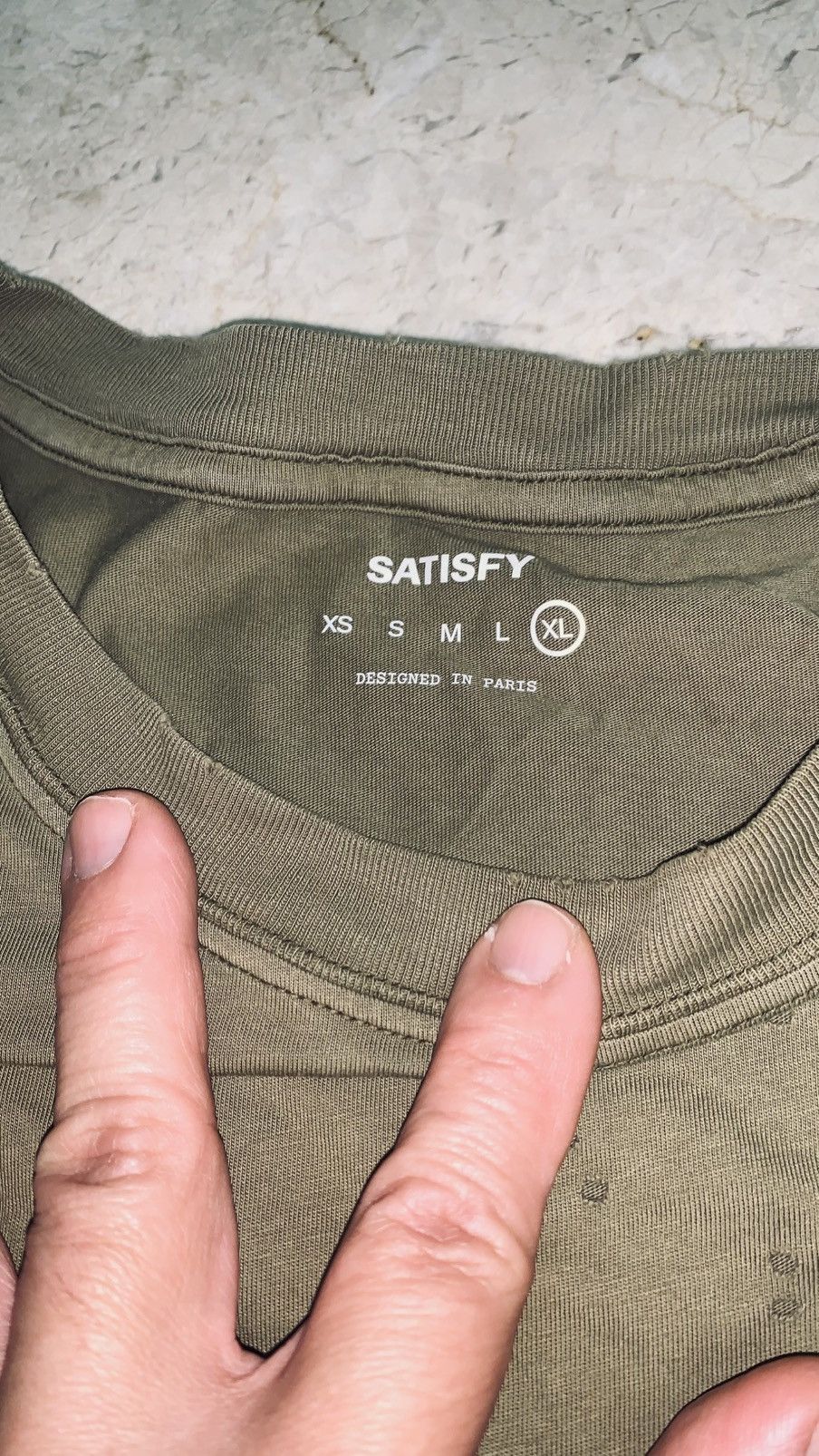 Satisfy Satisfy mothtec collegiate font tee Size US XL / EU 56 / 4 - 5 Thumbnail