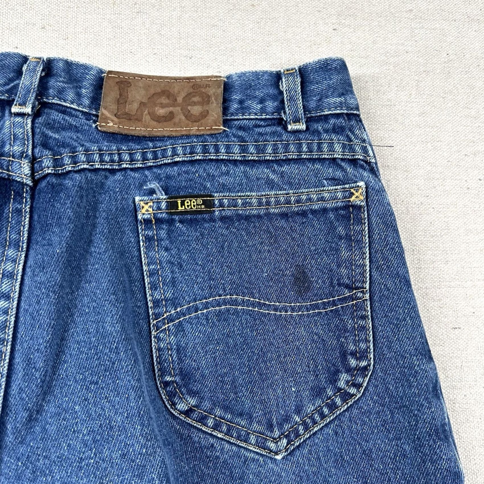 Lee VINTAGE Lee Jeans Womens 16L Long 28x32 High Rise 80s 90s Mom Straight Riders Jeans 5-Pocket Denim Blue 100% Cotton Womens Size 38" / US 16 / IT 52 - 6 Thumbnail